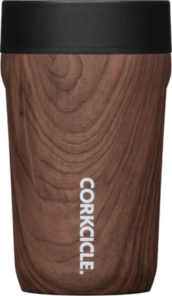Corkcicle Commuter Cup Insulated Travel Coffee Mug - 9 Oz|-|Tasse à Café De Voyage Isolée Commuter Cup - 9 Onces -Corkcicle Drinkware Deals Store CRK 2809GP 7E 7EFront 20Walnut 20Wood