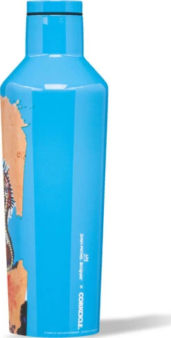 Corkcicle Canteen - Basquiat Collection - 16oz|-|Canteen - Basquiat Collection - 16oz -Corkcicle Drinkware Deals Store CRK BSQ2016 7E 7Eside 20Untitled 20Blue 20Skull