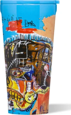 Corkcicle Basquiat Tumbler - 16oz|-|Gobelet Basquiat - 16oz -Corkcicle Drinkware Deals Store CRK BSQ2116 7EUntitled 20Blue 20Skull