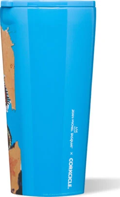 Corkcicle Basquiat Tumbler - 16oz|-|Gobelet Basquiat - 16oz -Corkcicle Drinkware Deals Store CRK BSQ2116 7E 7Eside 20Untitled 20Blue 20Skull
