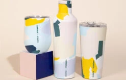 Corkcicle Custom Canteen -Poketo Collection - 16oz|-|Bouteille Custom - Poketo Collection - 16oz -Corkcicle Drinkware Deals Store CRK POK2016P 7E 7Emulti 20White 20Brush 20Stroke