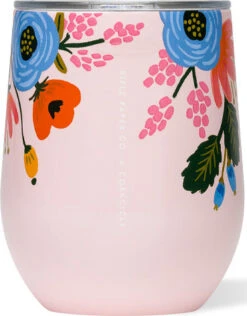 Corkcicle Rifle Paper Co. Edition Stemless Wine Tumbler - 12 Oz|-|Gobelet à Vin Stemless édition Rifle Paper Co - 12 Onces -Corkcicle Drinkware Deals Store CRK RP2312 7EGloss 20Blush 20 20Lively 20Floral